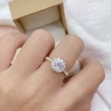  R848 5.4mm Nhẫn hoa đá 4 chấu vành đá 