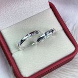  Nhẫn đôi trơn 1 đá CR141 