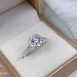  R848 5.4mm Nhẫn hoa đá 4 chấu vành đá 