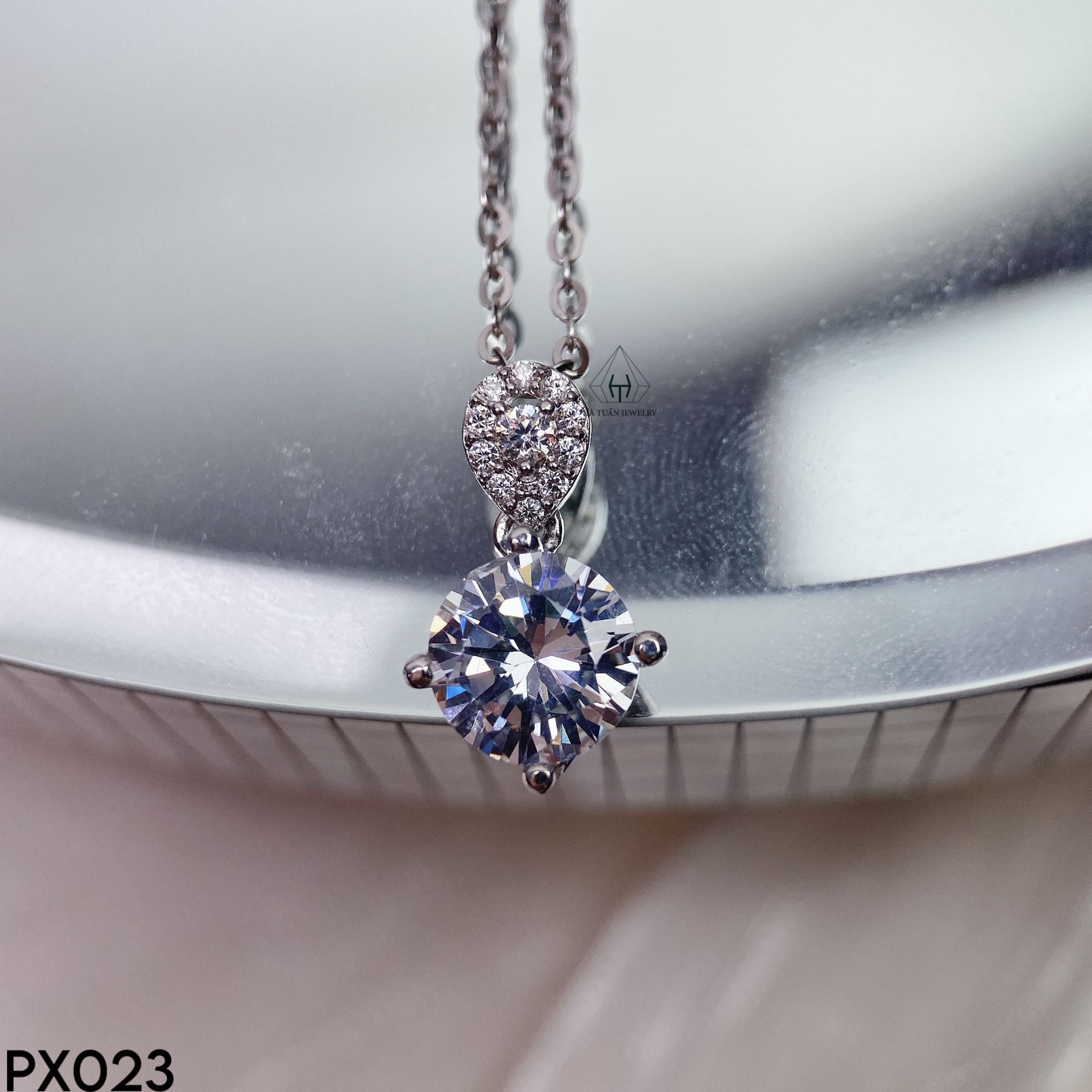  PX023 9mm  Mặt dây đá 