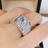  RMX071 9mm Nhẫn nam viền trơn vành đá 