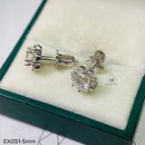  EX051 5mm Bông tai hoa 6 cánh tròn 