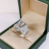  RMX071 9mm Nhẫn nam viền trơn vành đá 