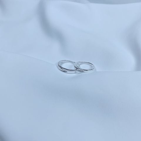 Nhẫn đôi đá tấm CR114