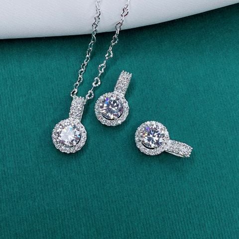 P234 Mặt dây chuyền tròn full đá