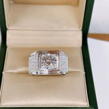  RMX071 9mm Nhẫn nam viền trơn vành đá 