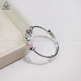  BB075 Vòng tay bé trái tim hồng 
