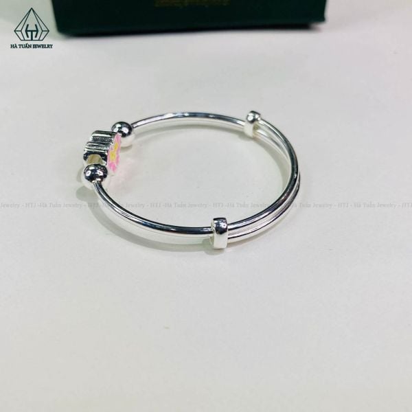  BB059 Lắc tay bé nơ hồng 