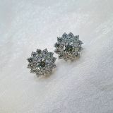  EX353 4.5mm Bông tai hoa 12 cánh nhọn 