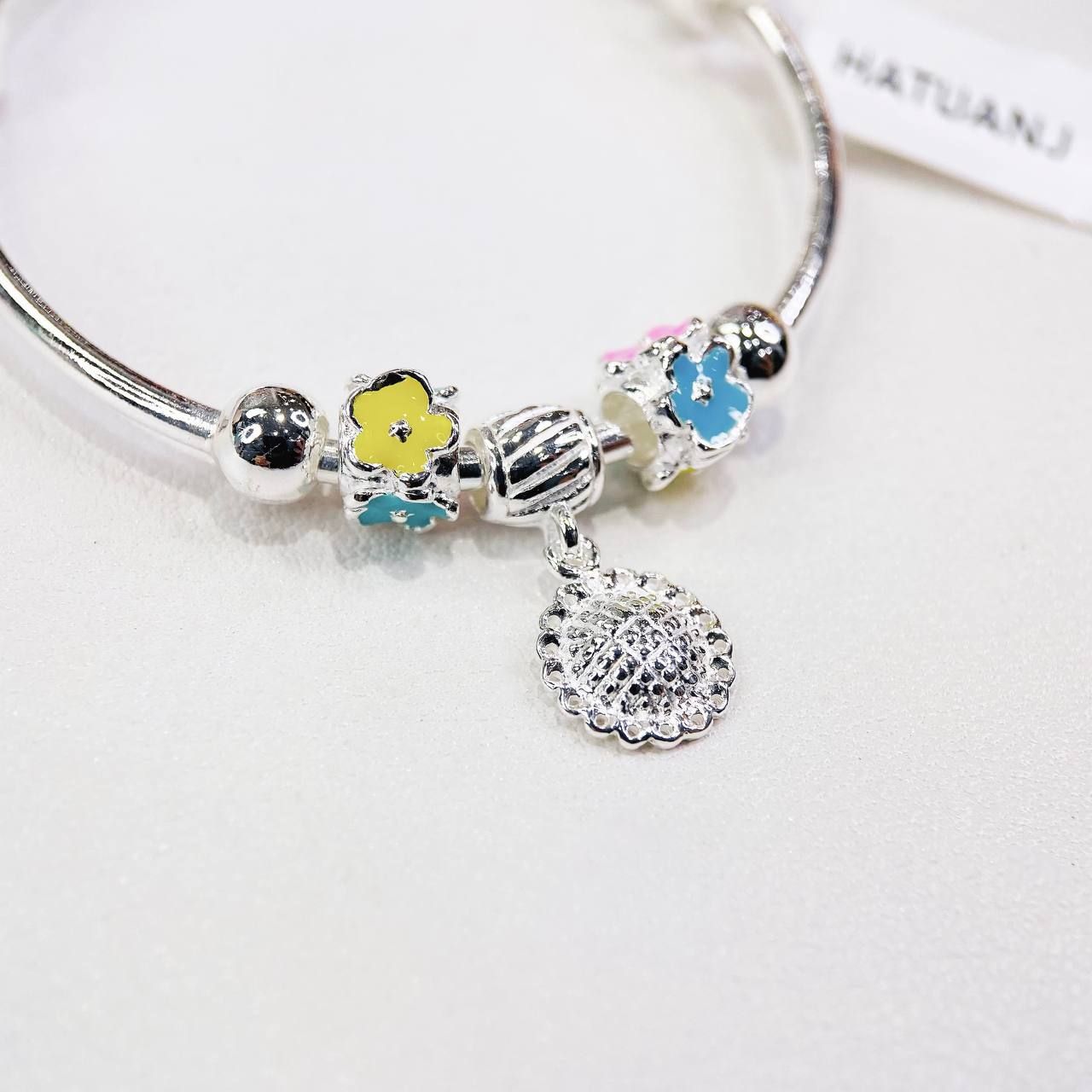  BB088 Vòng tay bé charm rơi hoa đồng tiền 