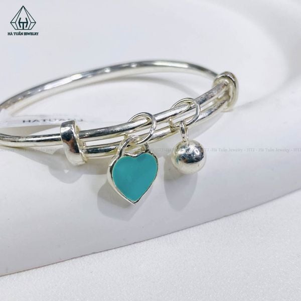  BB011 Vòng cứng bi tim xanh 