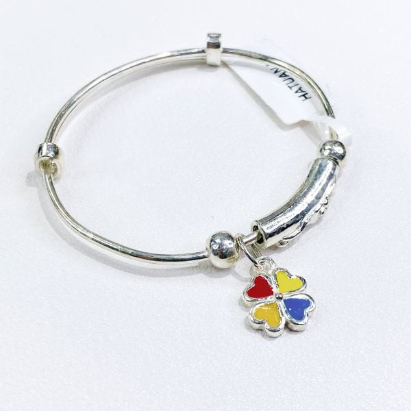  BB014 Lắc tay bé cỏ 4 lá nhiều màu 