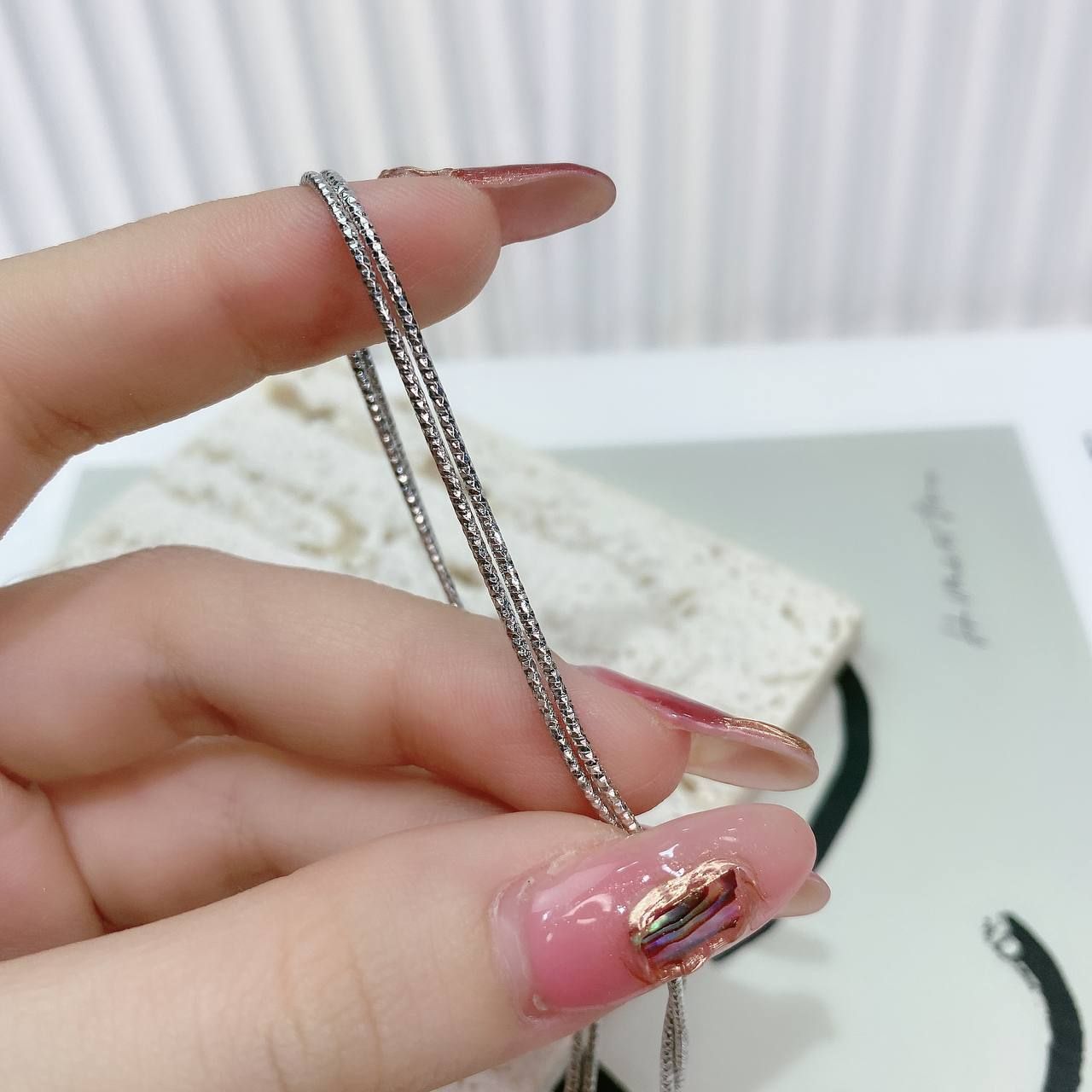  NCX034 1.5mm Dây chuyền mì kim cương 