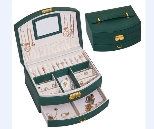  PK021 Hộp trang sức xanh lá lớn 