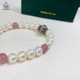  PE006 Vòng ngọc trai phối charm radiant 