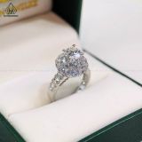  RX513 6.3mm Nhẫn nữ hoa đá tròn 