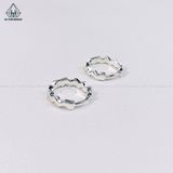  EB003 Bông tai khoen bé lượn sóng 