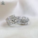  E014 Bông khoen 2 hàng đá 