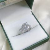  RX478 6.5mm Nhẫn nữ halo viền tấm 