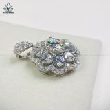  PX198 7.5mm Mặt dây viền hoa 8 cánh 