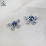  EX410 Bông nơ chủ MOIS 4mm Xanh Dương (không mã cạnh) 