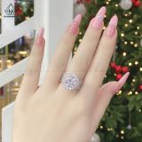  RX486 9mm Nhẫn nữ halo đai lớn 