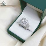  RX486 9mm Nhẫn nữ halo đai lớn 