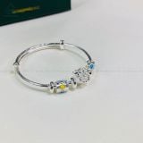  BB061 Lắc tay bé hoa bạc 