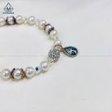  PE013 Vòng ngọc trai phối charm cây gia đình 