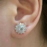  EX353 4.5mm Bông tai hoa 12 cánh nhọn 