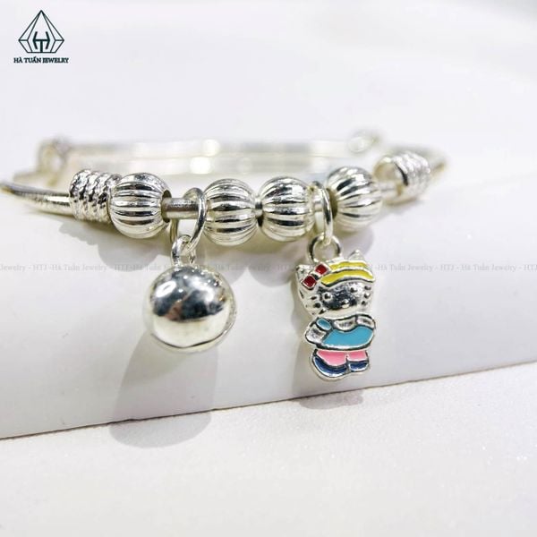  BB026 Vòng em bé charm Hello Kitty 