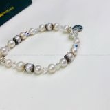  PE013 Vòng ngọc trai phối charm cây gia đình 