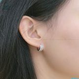  E014 Bông khoen 2 hàng đá 