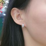  E014 Bông khoen 2 hàng đá 