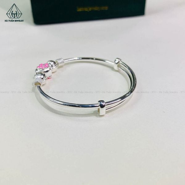  BB054 Lắc tay bé hoa trái tim 