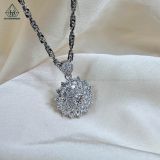  PX201 6.5mm Mặt dây lớn phối tấm tròn + baguette 