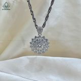  PX201 6.5mm Mặt dây lớn phối tấm tròn + baguette 