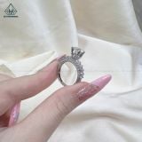  RX481 7.5mm Nhẫn nữ viền vuông 