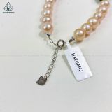  PE001 Vòng ngọc trai phối ngọc bích 