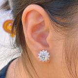  EX053 8mm Bông tai hoa cánh nhọn 