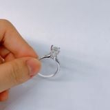  RX083 6.3mm Nhẫn 4 chấu 1 hàng đá 