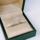  RX083 6.3mm Nhẫn 4 chấu 1 hàng đá 