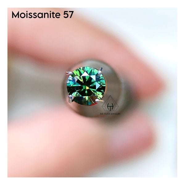  Moissanite xanh lá 57 giác MG57 