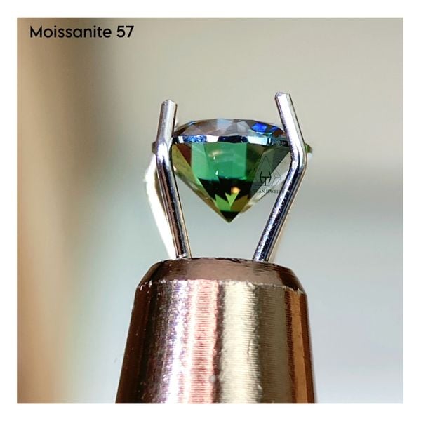  Moissanite xanh lá 57 giác MG57 