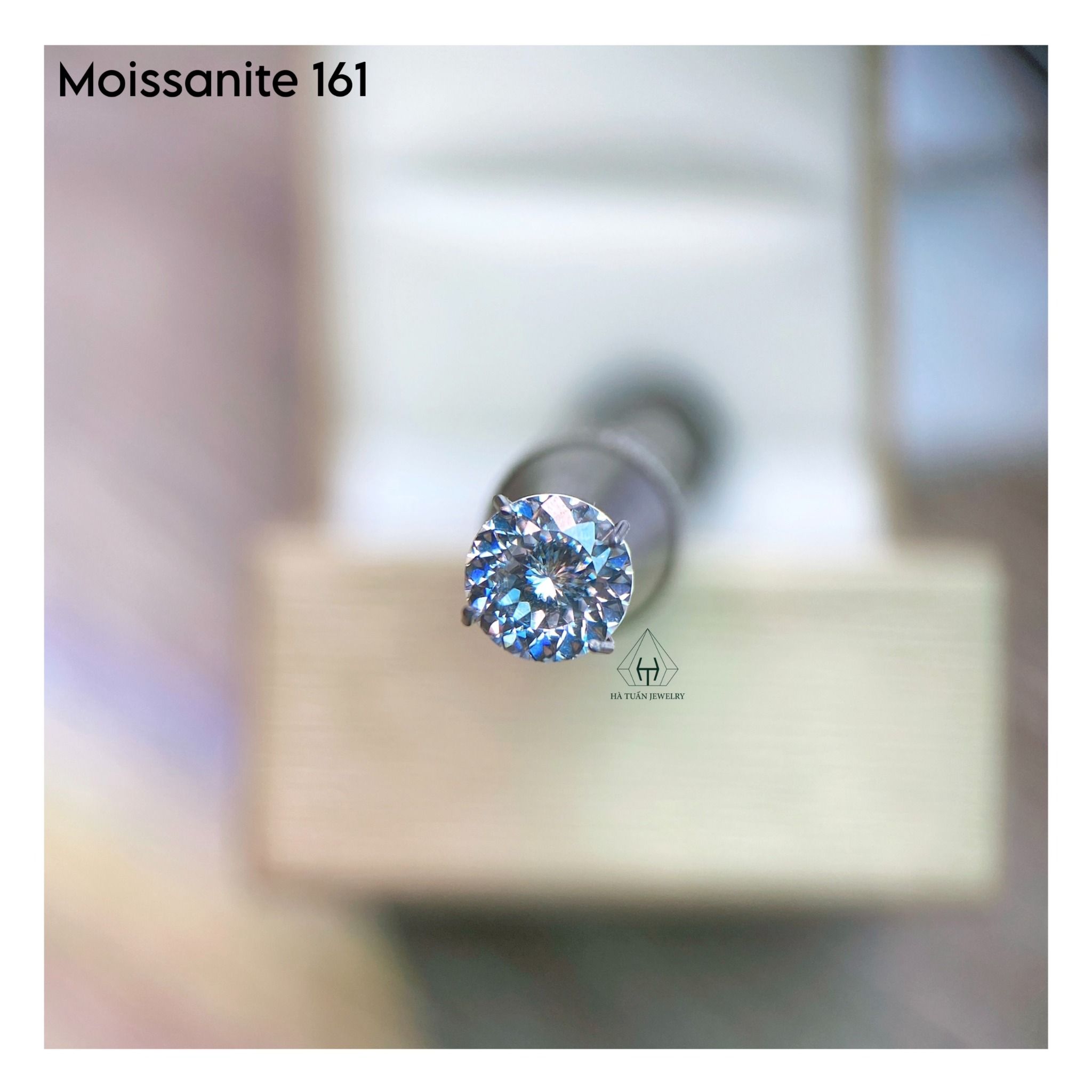  Moissanite trắng 161 giác MW161 