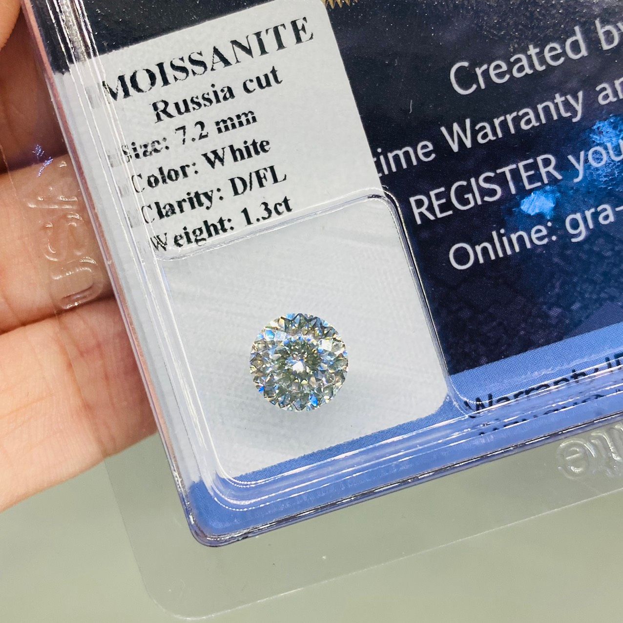  Moissanite trắng 161 giác MW161 