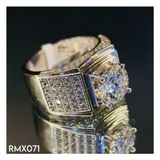  RMX071 9mm Nhẫn nam viền trơn vành đá 