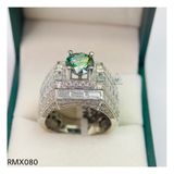  RMX080 FULL MOIS 9mm Nhẫn nam viền baguette 