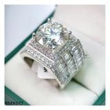  RMX077 12mm Nhẫn nam viền baguette 