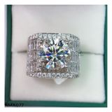  RMX077 12mm Nhẫn nam viền baguette 